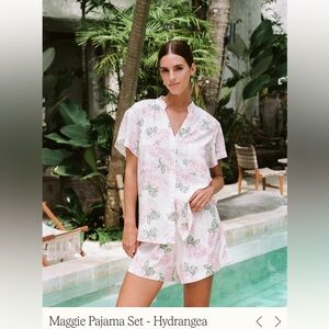 Piyama Maggie hydrangea Floral Print Women's Pajama set